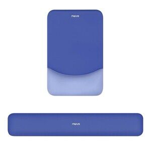 MOSISO Wrist Rest Support & Mousepad Non-Slip Memory Foam Set In Royal Blue New